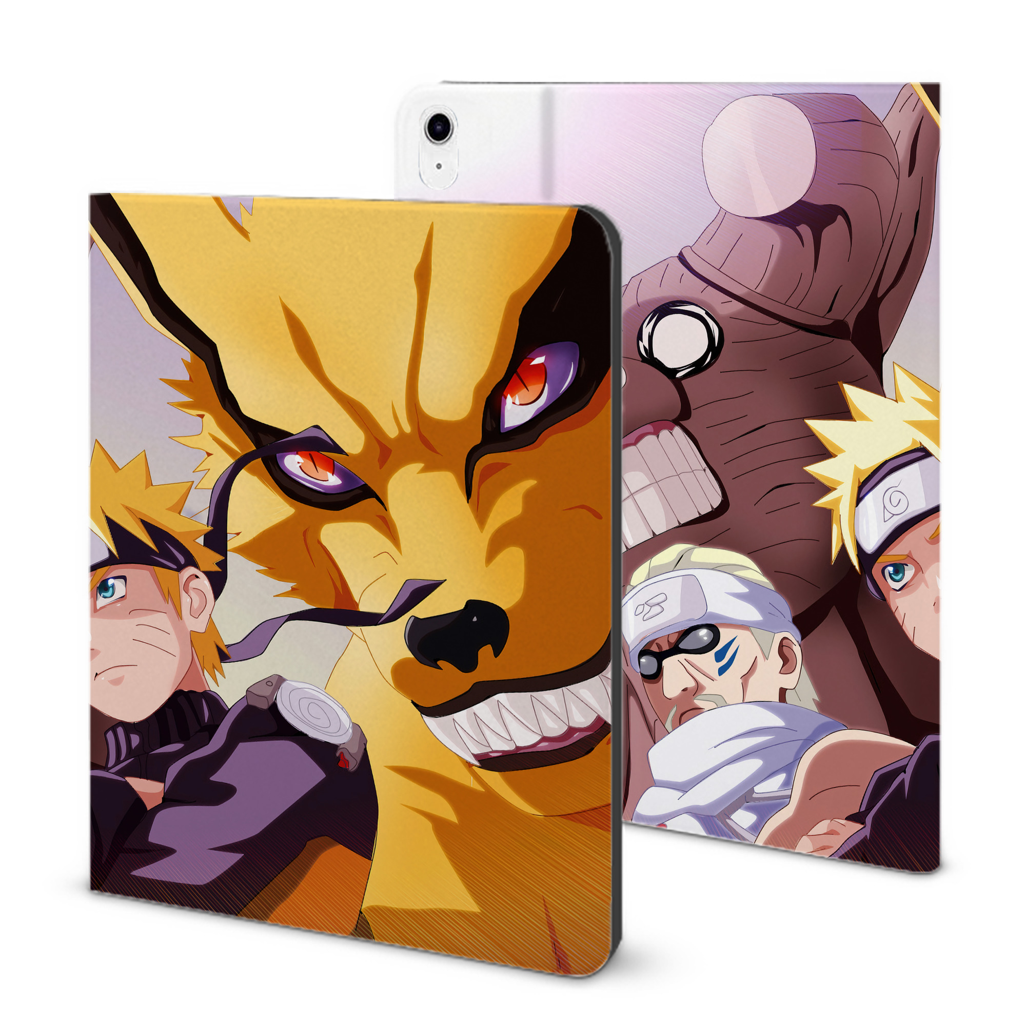 （画像用） NARUTO -ナルト- NARUTO -ナルト- 疾風伝 IPad ケース ブック型 PUレザー TPU 耐衝撃 軽量 薄型 ペン収納なし 全面保護 IPad 各モデル対応